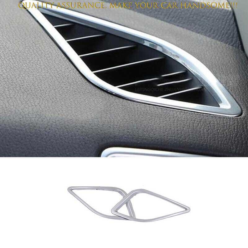 2X for Mazda CX-5 13-15 Matte Silver Dashboard LR AC Air Outlet Vent Frame Trim