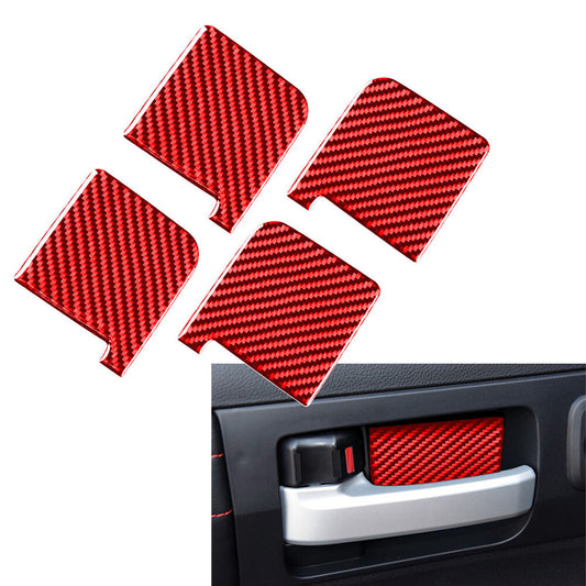 Carbon Fiber Door Handle Bowl Cover Trim for Toyota Tundra 2014-2021 16 17