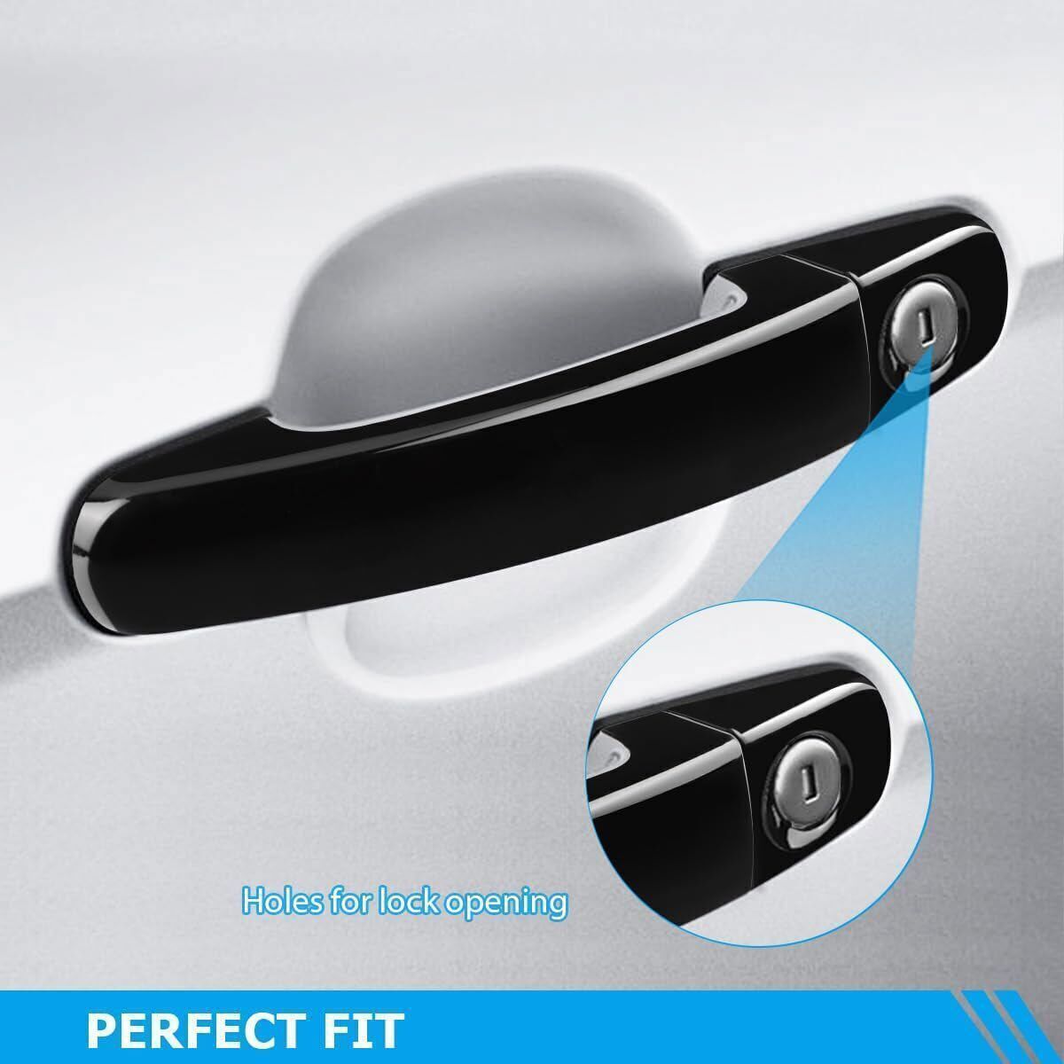 ABS for Ford 2024-25 Ranger Gloss Black Door Handle Cover Trim No for Smart Keyhole