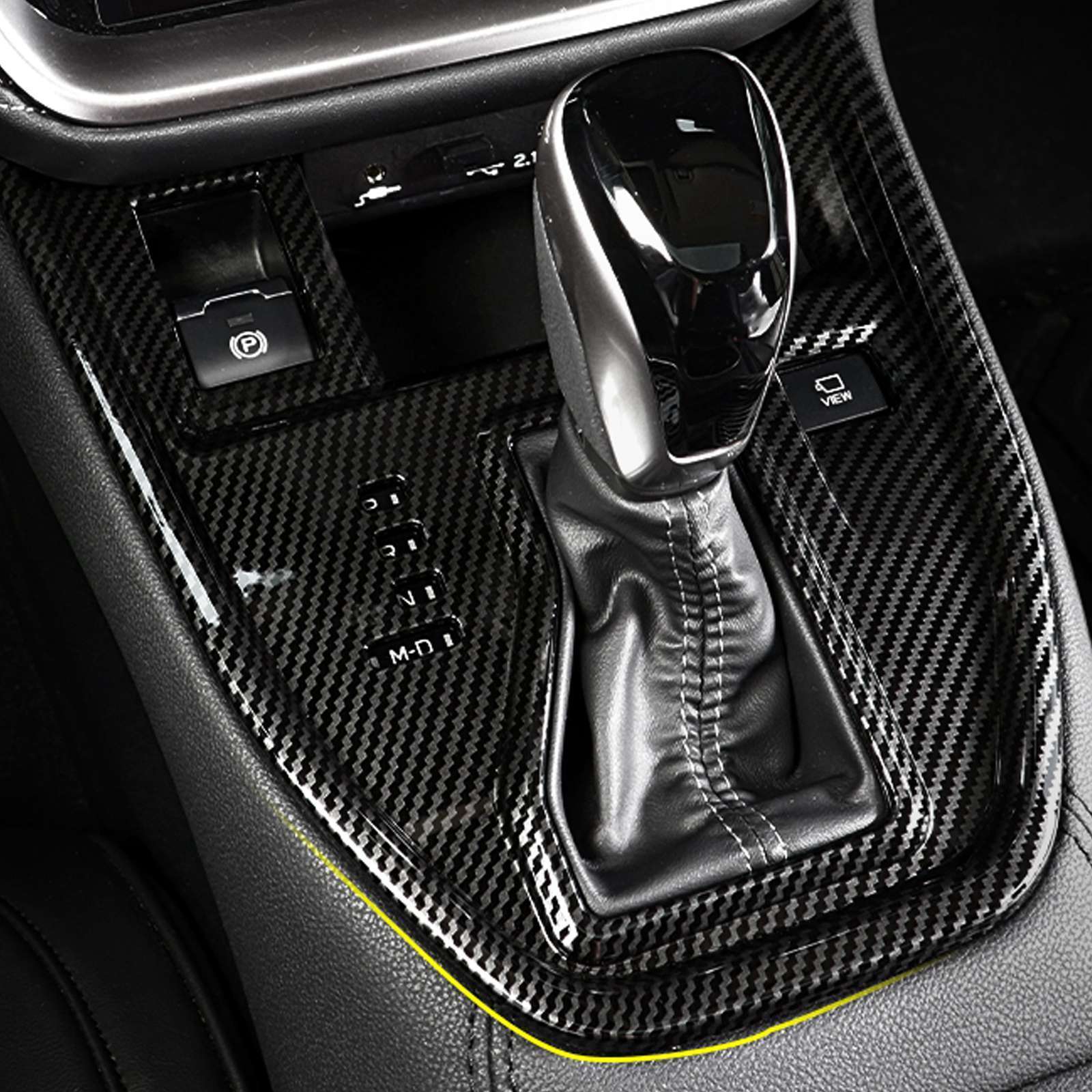 for Subaru Outback 20-22 Carbon Fiber Interior Gear Shift Panel Frame Cover Trim