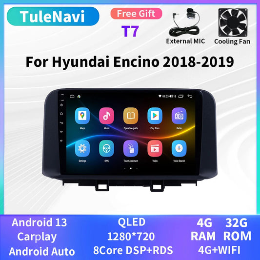 for Hyundai Encino Kona 2018-2019 CarPlay Car Radio GPS Stereo Player Screen