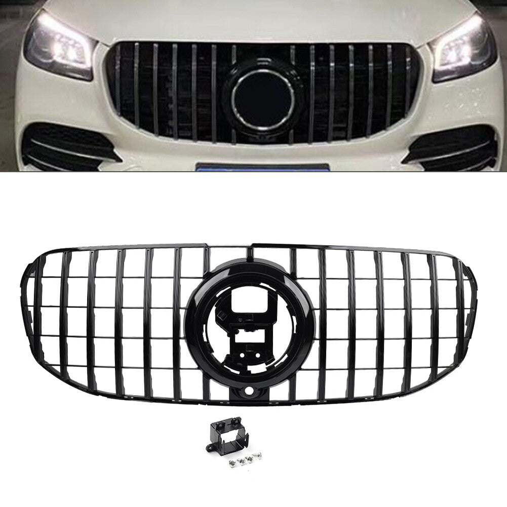 Front Bumper Radiator Hood Diamond Grille for Benz GLS Class X167 2020-2024
