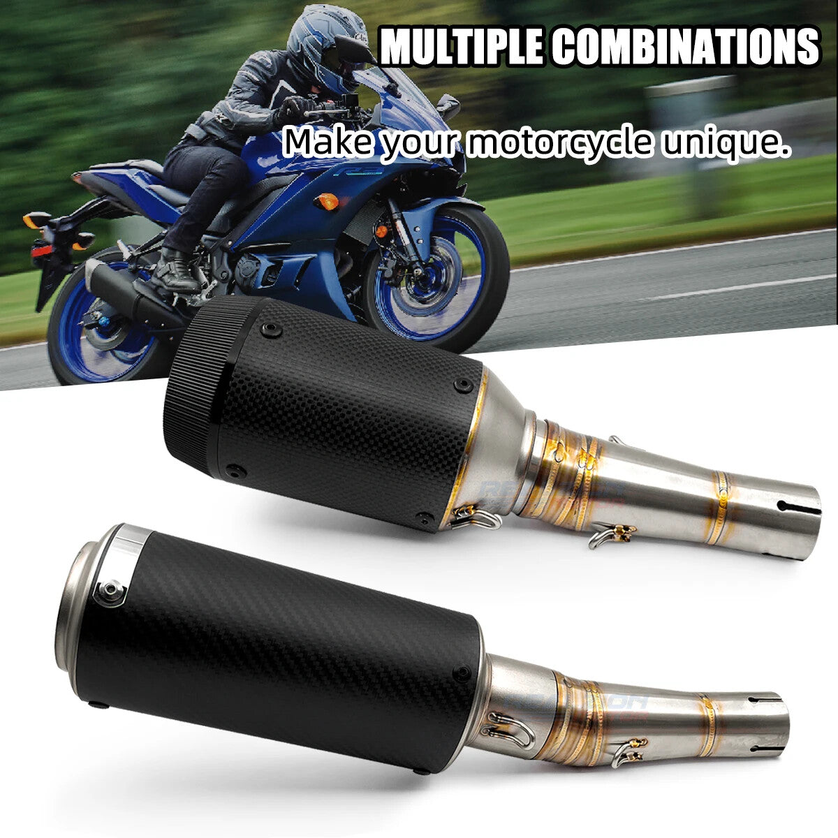 Exhaust Middle Escape Link Pipe for Kawasaki Z250 2008-2015 300 NINJA250