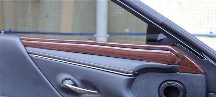 Car Inner Door Panel Cover Trim Interior 4PCS Fit for Lexus for ES 2015-17 Red Wood