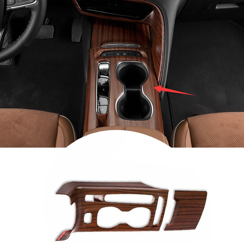 for Buick Envision S 2020-2023 Peach Wood Console Gear Shift Panel Frame Trim