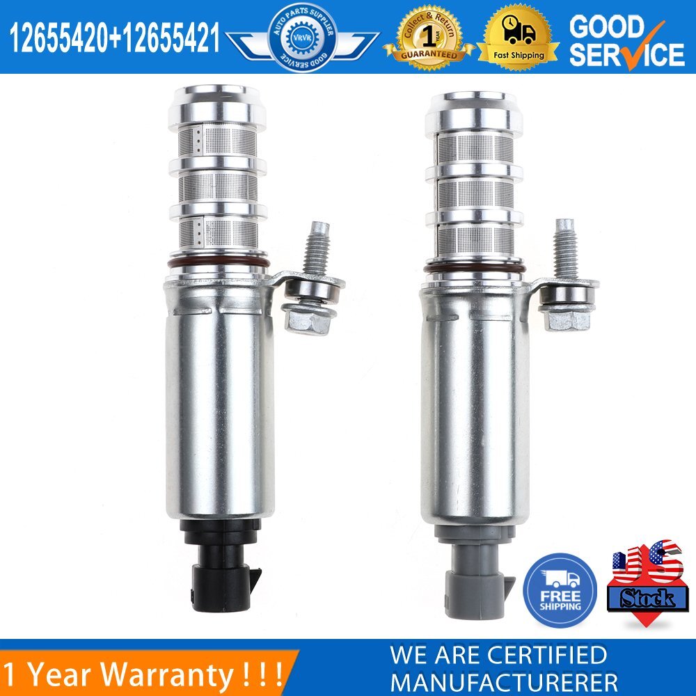 2-piece intake and exhaust camshaft position solenoid valves (VVT) for Chevrolet for Buick for Saturn