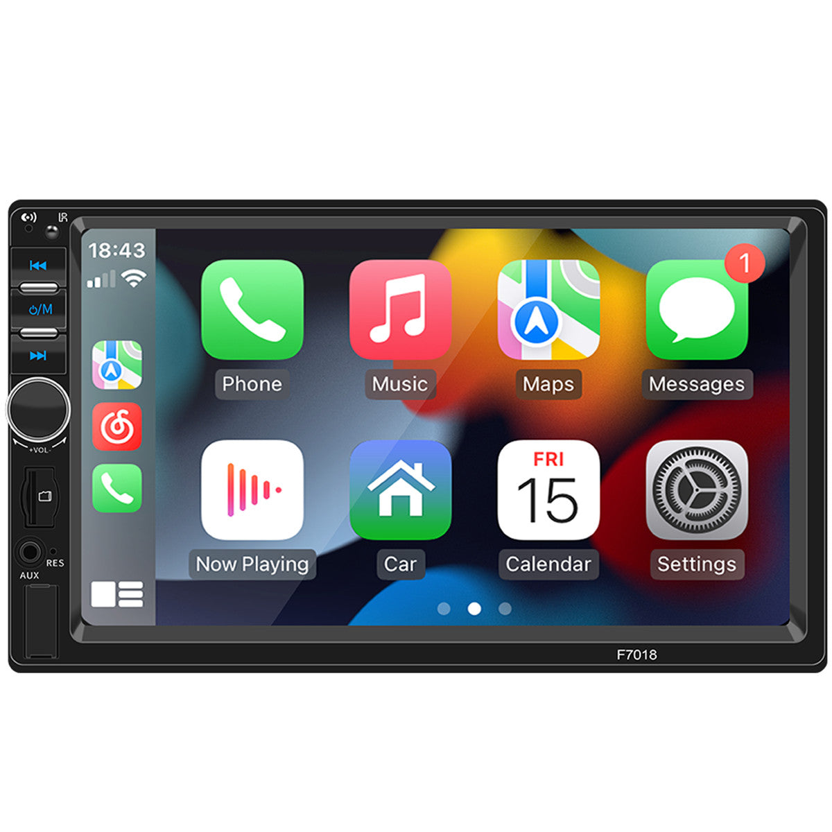 7in Double 2Din For Apple Carplay Car Stereo Radio Touch Screen Bluetooth FM USB