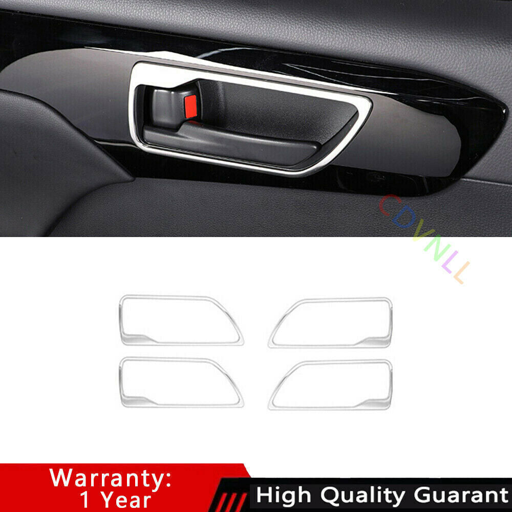 for Toyota Highlander 20-22 Silver Titanium Inner Door Handle Bowl Cover Trim 4P