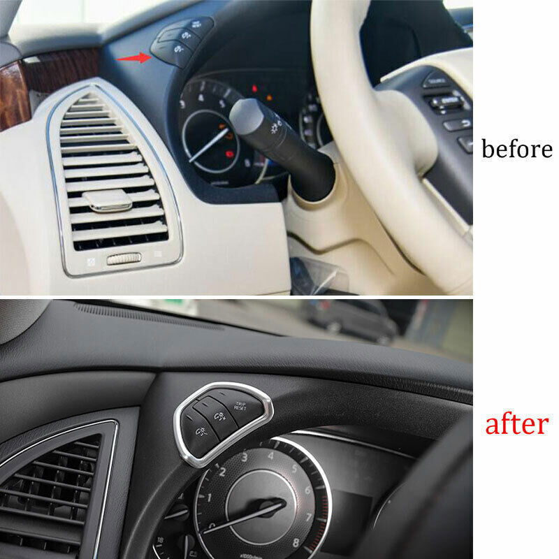 Speedometer lights Adjust Frame 2PCS for Nissan Armada Y62 2017-20 Matte Silver