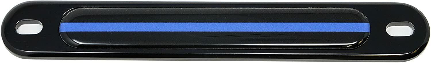 Reflective license plate dome insert badge with thin blue line for Chevrolet