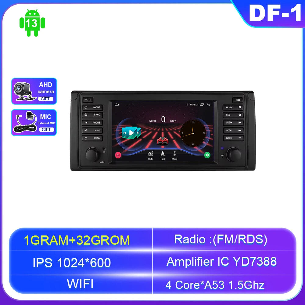 Android CarPlay Car Radio for BMW 5 Series E39 for X5 E53 M5 GPS Navi Stereo Player