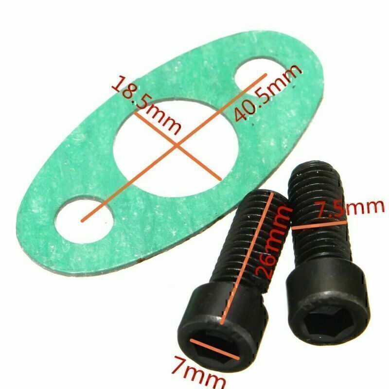 Turbo Oil Feed Line Flange Gasket 4AN Fitting Adapter For T3 T4 T04E US KY