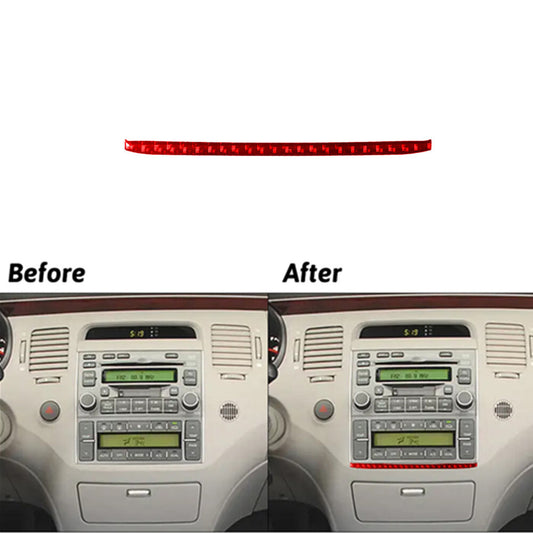 Red Carbon Fiber Below Climate Control Panel Trim for Hyundai Azera 2006-2011