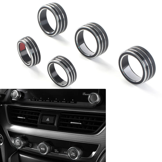 for Honda Accord 10th Generation 18-22 Control Switch Knob Ring Cover Trim Black
