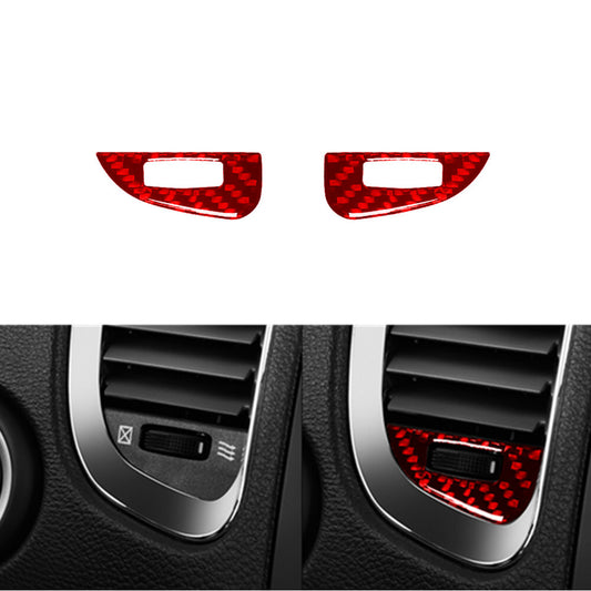 Red Carbon Fiber Center Air Vent Switch Cover Trim for Dodge Durango 2014-2020