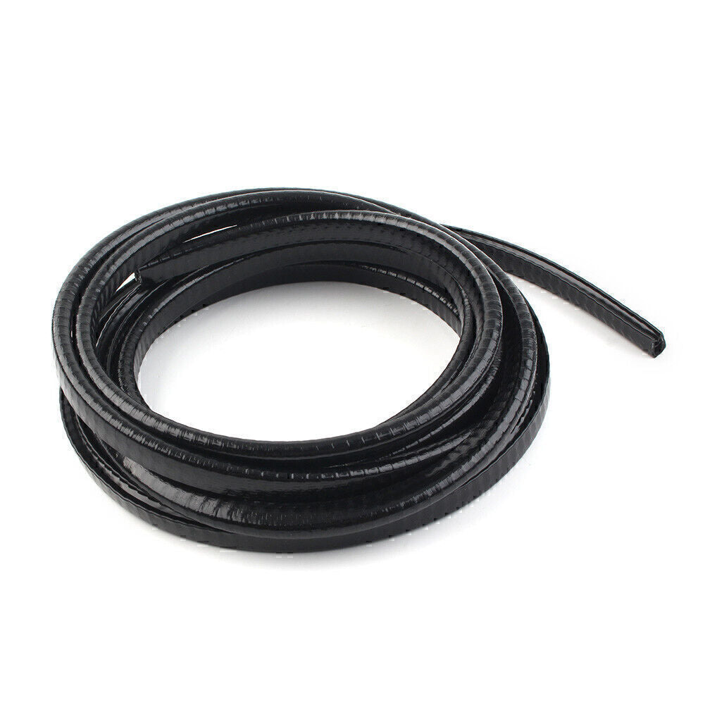 10ft/3m Door Trim Edge Lock Guard Moulding Rubber Seal Strip Protector Black