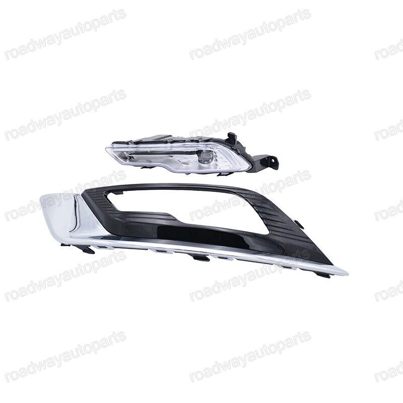 Left Front LED Fog Light Lamp W/ Cover Chrome Trim for Ford Mondeo/Fusion 2017