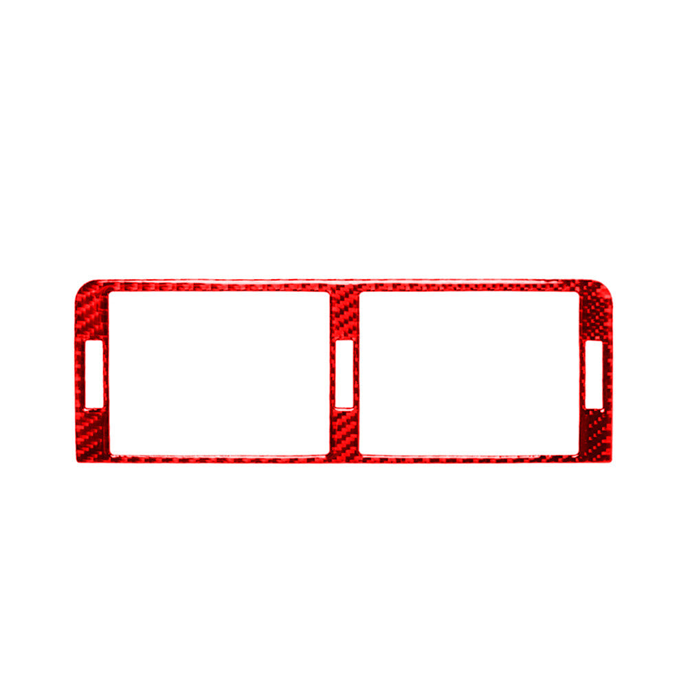 Red carbon fiber vent outlet trim for BMW 3 Series E46 1998-2005