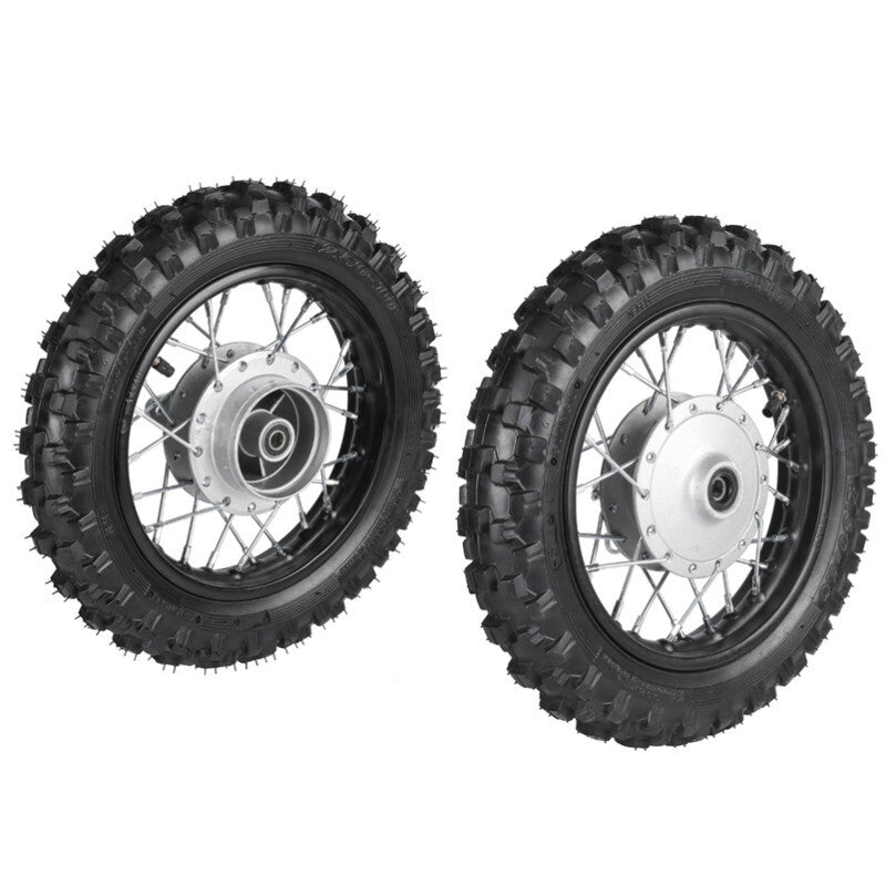 10-inch front and rear rims and tires for 50cc, 70cc, and 110cc mountain bikes: CRF DRZ70, PW50, TTR50