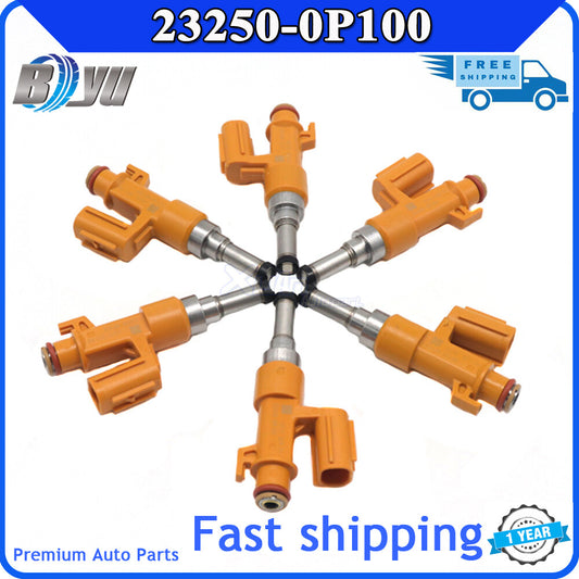 Fuel injectors 23250-0P100 suitable for Toyota for Avalon , for Camry , for Sienna , Tacoma, for Lexus ES350 (6pcs)