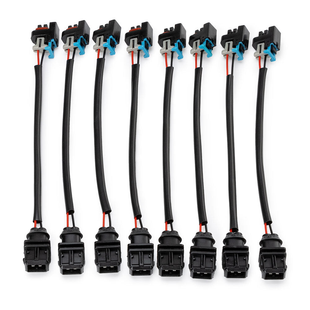 8-Piece Fuel Injector Wiring Harness Adapter Pack for Jetronic EV1 to for Mini Multic 2