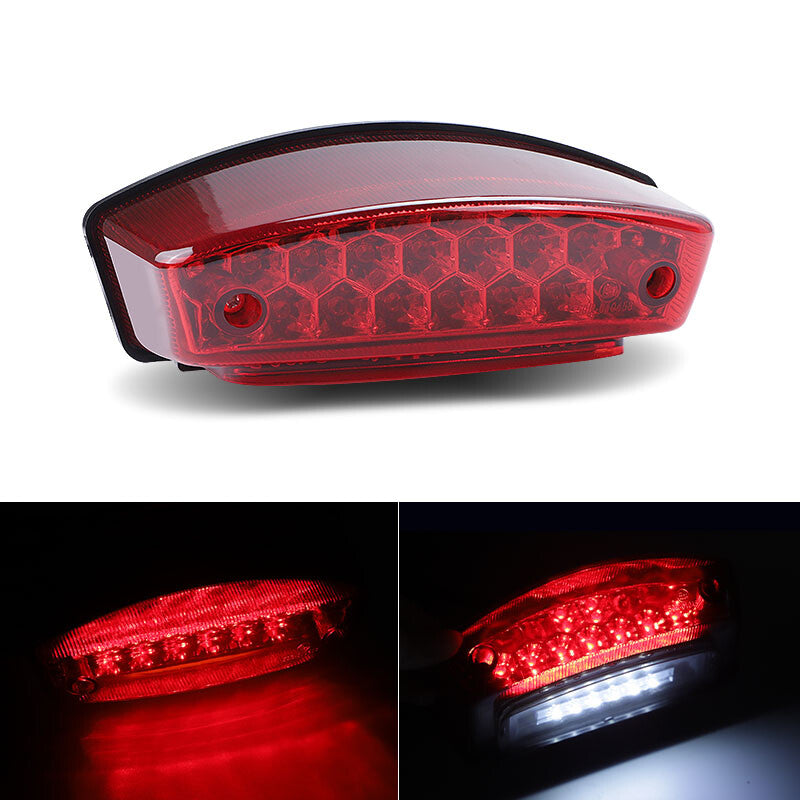 Universal Motorcycle LED License Plate Running Integrated Tail Brake Stop Light