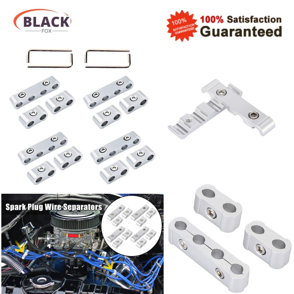 Silver universal spark plug ignition wire separator divider 8mm 9mm 10mm automotive 12P