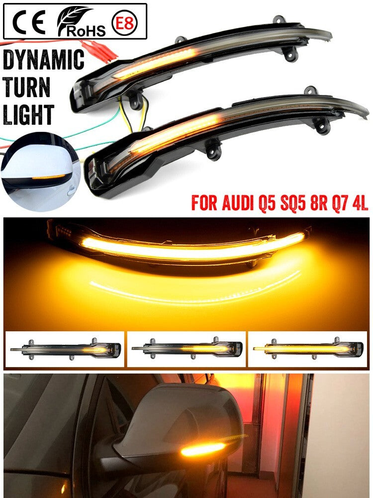 Dynamic Wing Mirror Indicator LED Turn Signal Light Lamp for Audi Q5 Q7