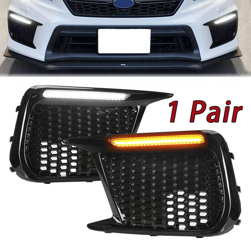 LHRH For 2018-up for Subaru WRX STI Sequential/Switchback LED DRL Fog Light Bezels