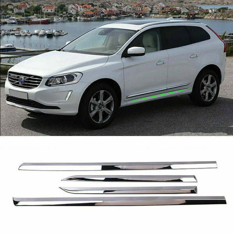 for Volvo XC60 2014-2017 Chrome Side Door Body Molding Cover Anti-collision Trim