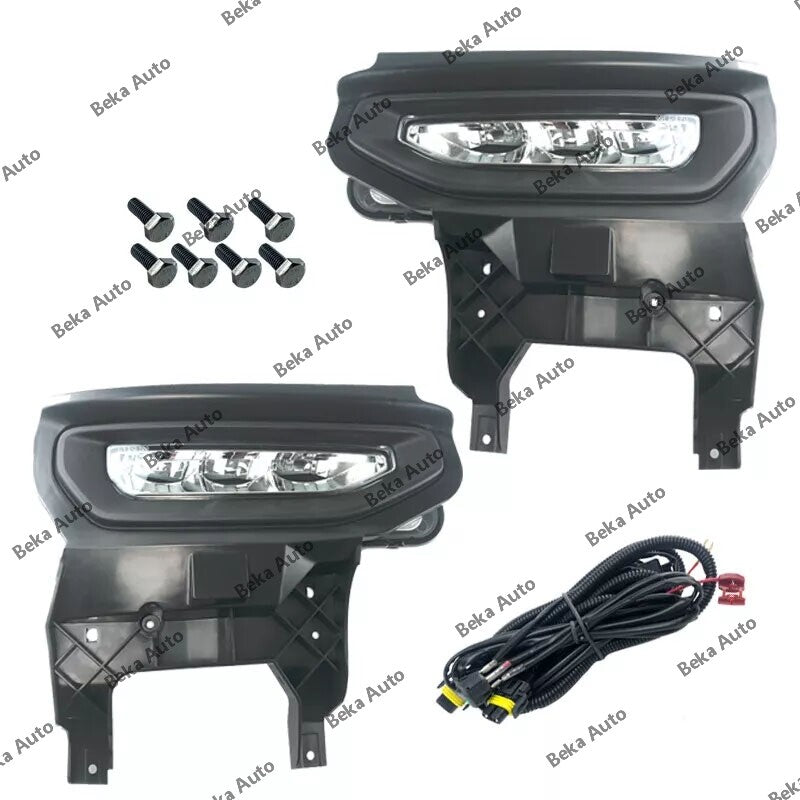 One set of LED fog lights and front bumper lights for 2016-2019 for GMC for Sierra 1500 LHRH vehicles + wiring.