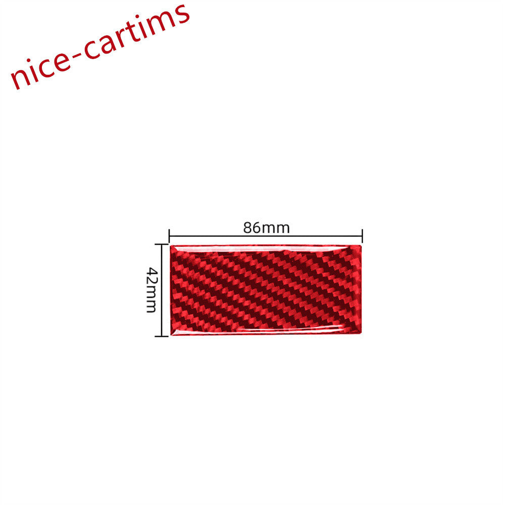 Red Carbon Fiber for Co -pilot Glove Box Handle Switch Cover for Ford F-150 2009-2014