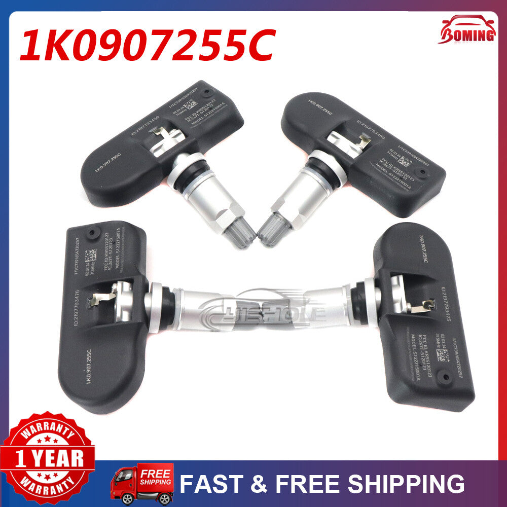 Set 4 TPMS Tire Pressure Sensor for Audi for A4 Q5 for VW Beetle for Jetta for Passat 1K0907255C