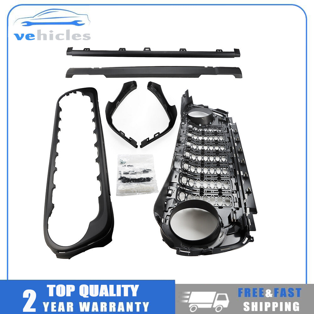 for Wrangler JL upgrade to 2024 JL 2018-24 Front Grill Bumper Grille 1 Set