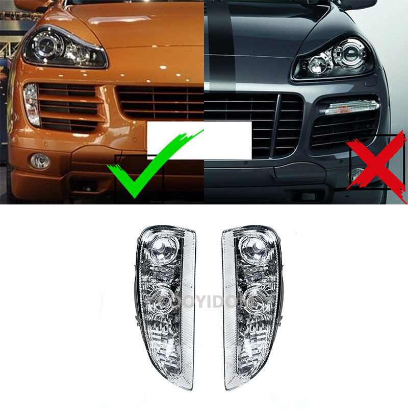 A pair of DRL front bumper driving lights for Porsche for Cayenne 2007 - 2010