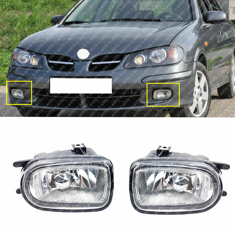 for Nissan Almera Sunny 2000-2004 Pair Front Bumper Fog Light