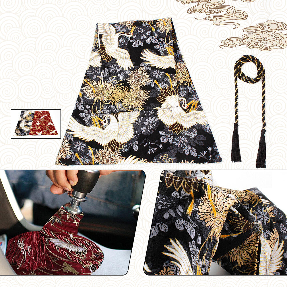 Universal Ancient Flying Crane Chrysanthemum Shift Boot Cover AT/MT Transmission