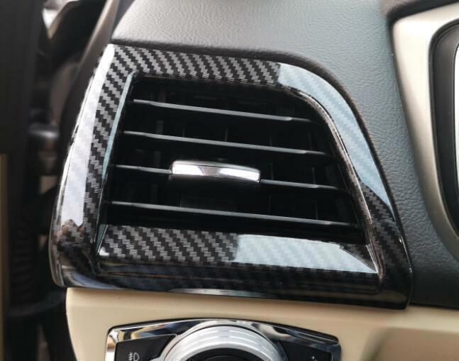 2X Carbon Fiber Console LR Air Outlet Vent Trim for Ford Fusion Mondeo 13-2020
