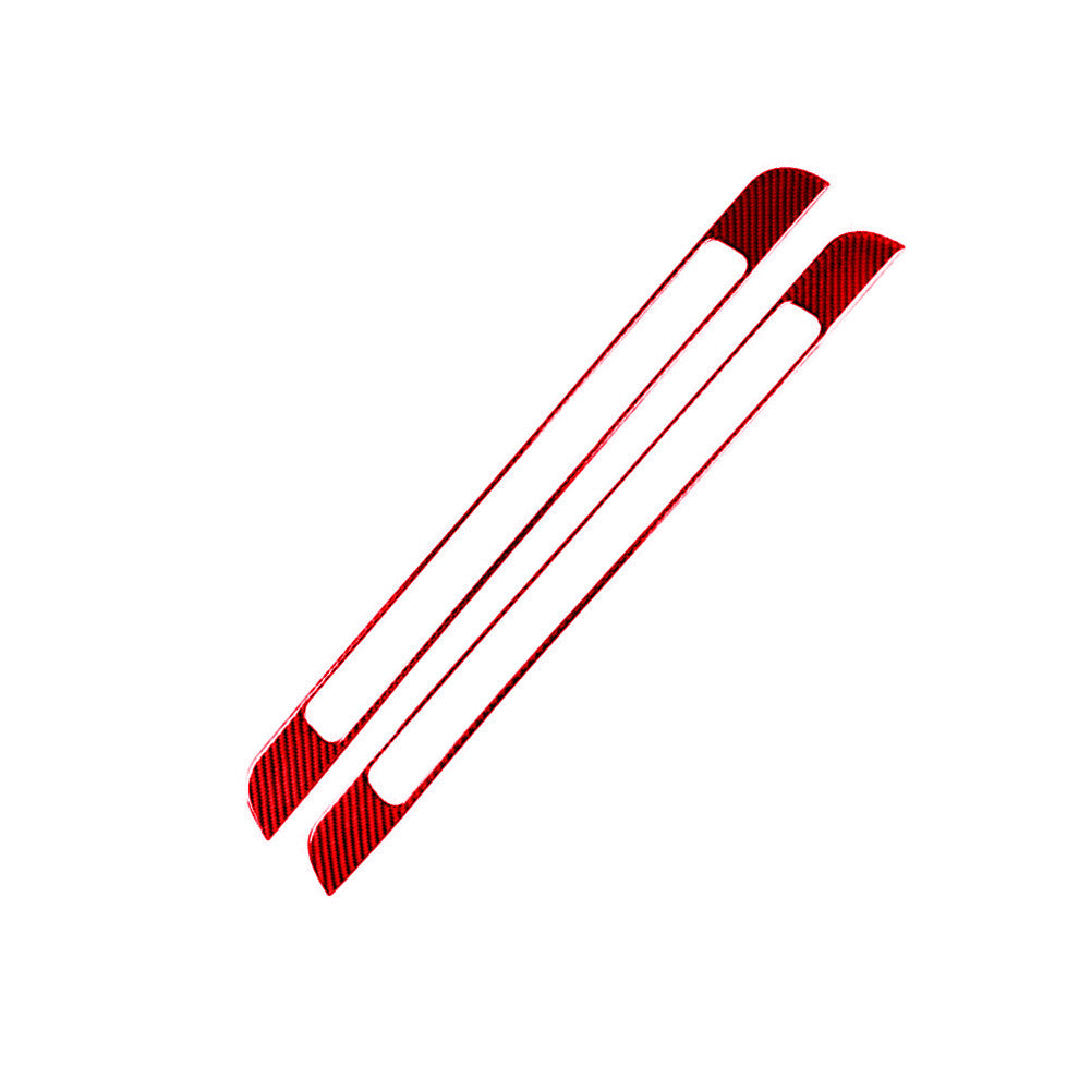 2Pcs Red Carbon Fiber Door Central Threshold Cover Trim for Toyota 86 for Subaru BRZ
