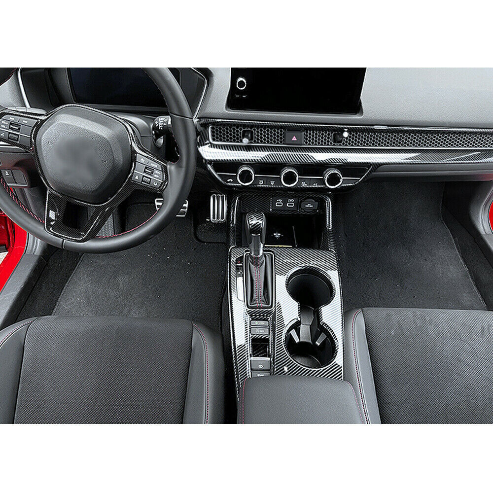 Dashboard Panel Frame Cover Trim 1 for Honda for Civic 2022-2023 11th Carbon Fiber