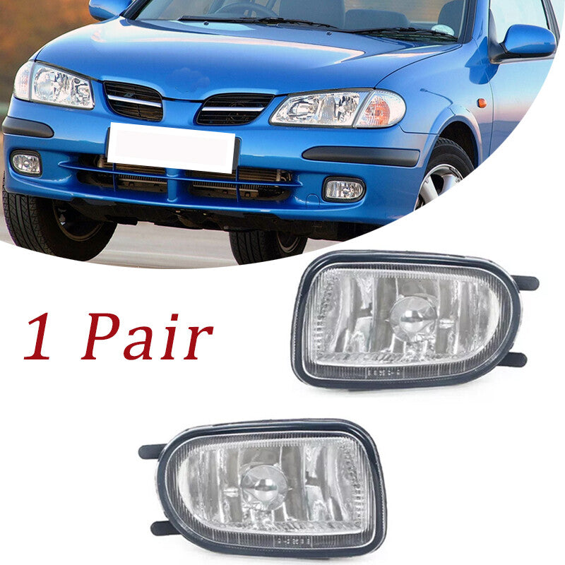 Pair Front Bumper Fog Light For 2000-2004 for Nissan Almera Sunny