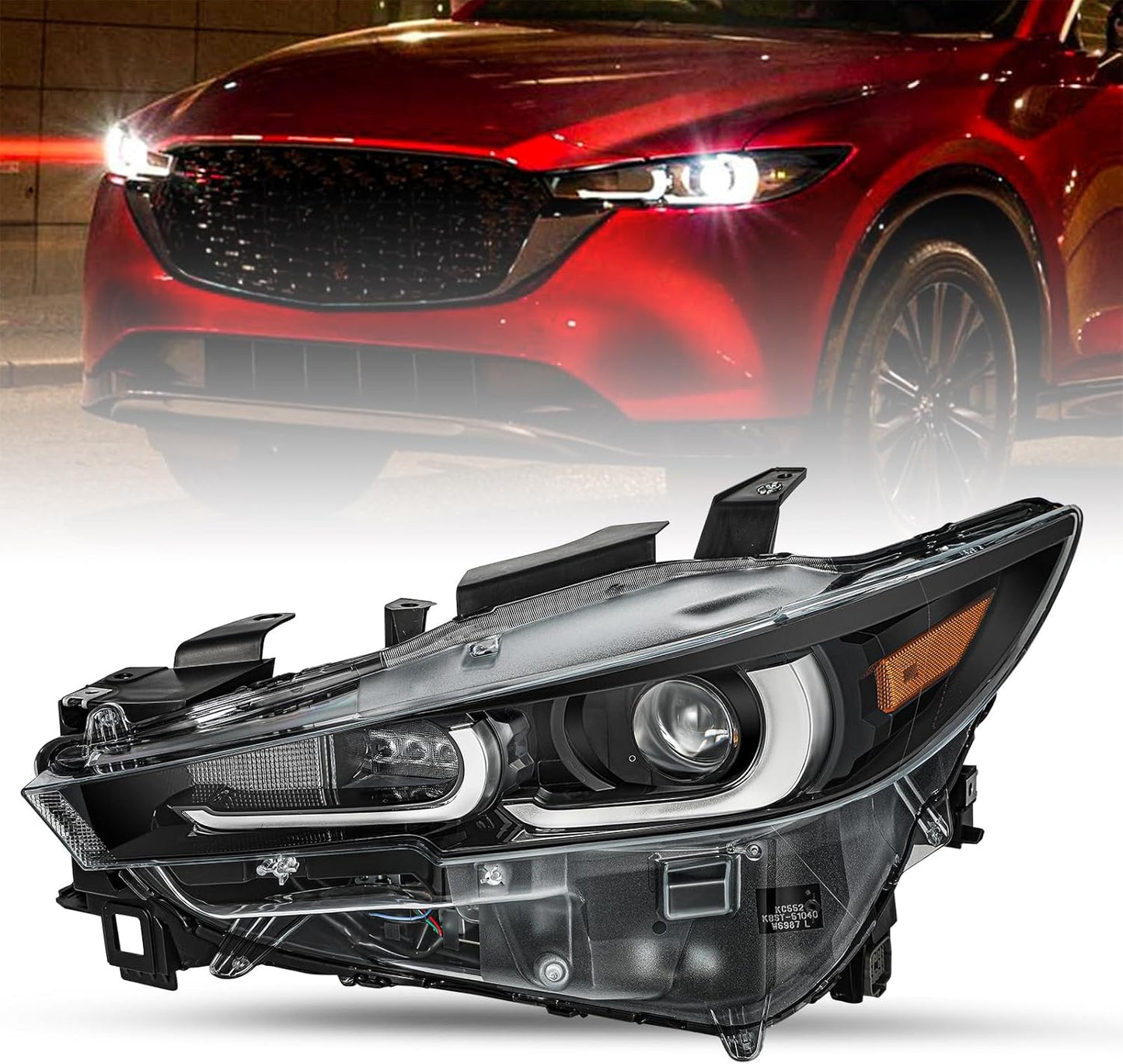 Front Left LED Headlight For 2022 2023 2024 for Mazda CX-5 FULL W/ AFS Headlamp LH