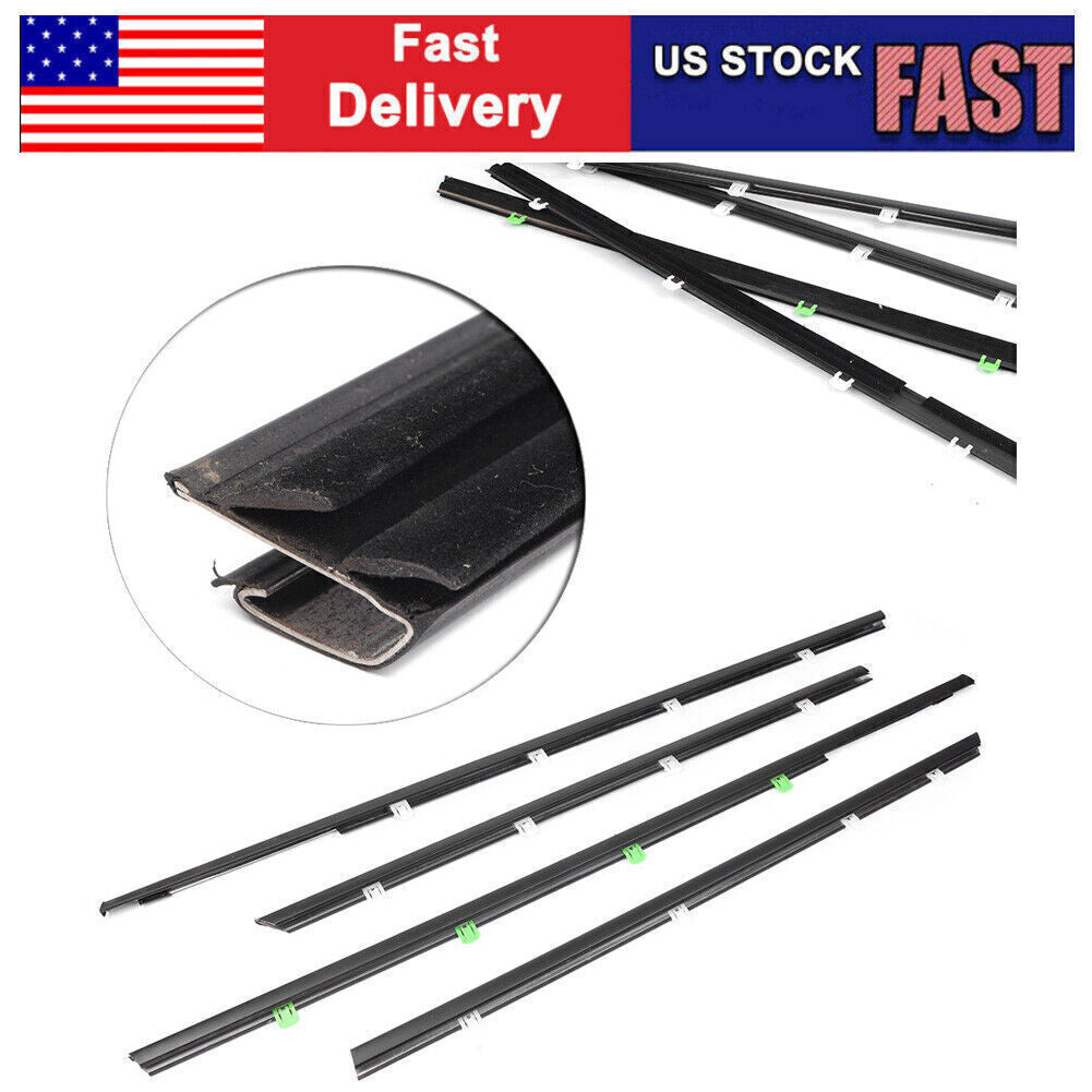 Weatherstrip Window Moulding Trim Seal Belt for Honda for Civic 2012-2015 4PCs