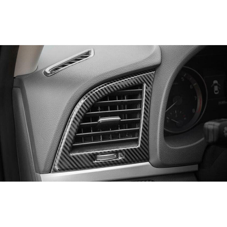 for Hyundai for Elantra 2017-2018 Carbon Fiber Dashboard Side Air Vent Cover Trim