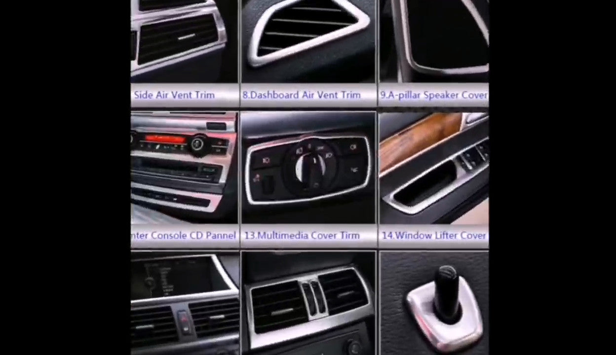 Stainless Steel for BMW X5 X6 E70 E71 Car LED Headlight Switch Button Cover Trim