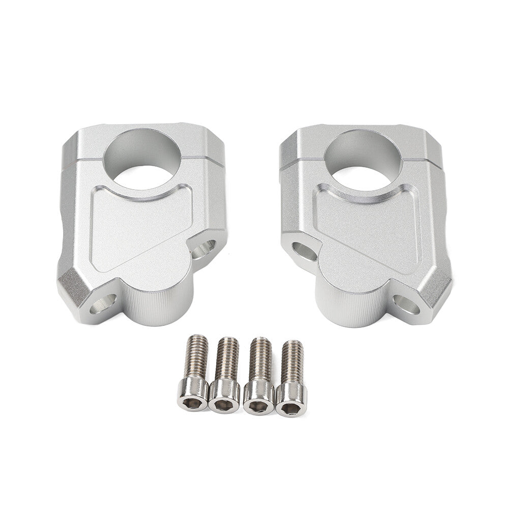 Motorcycle 1 25mm Handlebar Bar Mount Clamp Riser for Suzuki for Kawasaki Silver