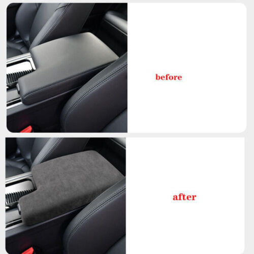 Cover Trim Center Console Armrest Box Grey Alcantara 1PC for Jaguar XE 2016-2021