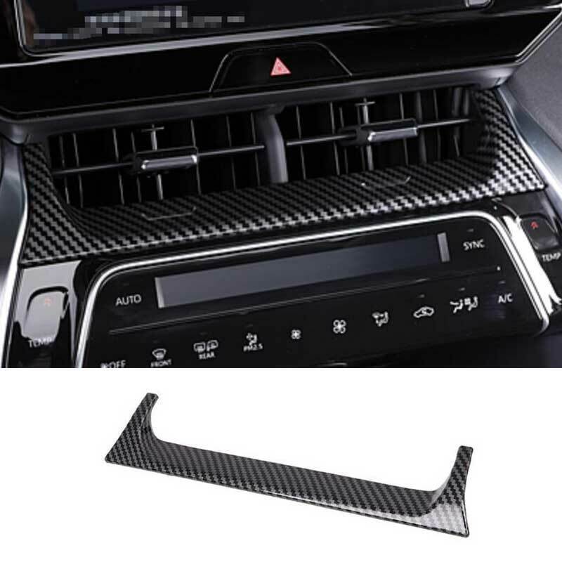 Carbon Fiber Center Air Vent Outlet Molding Cover Trim for Toyota Venza 2021-23