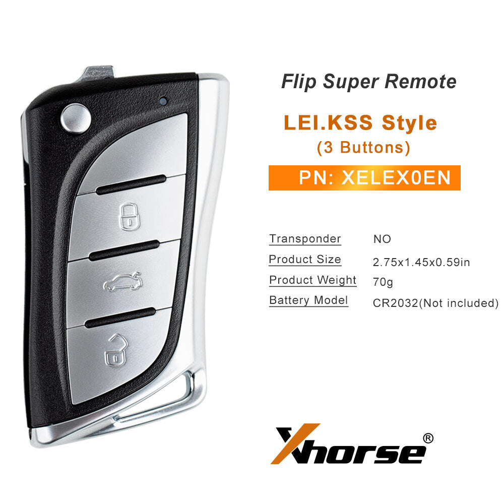5x XELEX0EN Super Remote Key Super Chip for Toyota / for Lexus Flip 3 Buttons