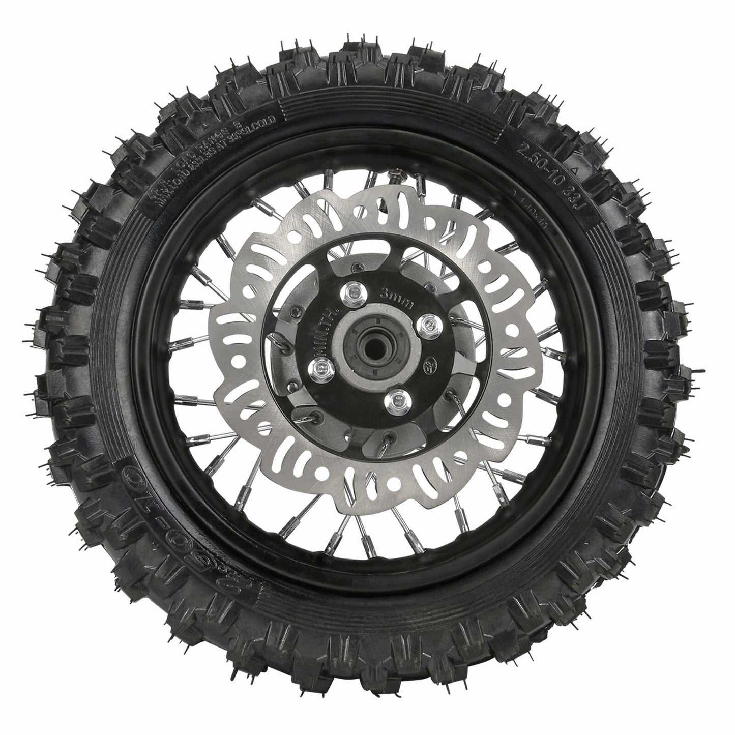 2.50 - 10 + 3.00 - 10 Front and rear wheels + fork + swingarm suitable for TTR50 CRF50 SSR
